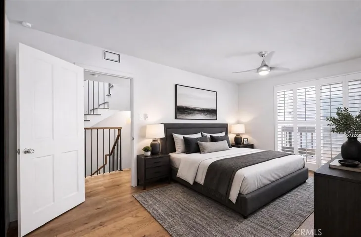 Primary bedroom with virtual staging