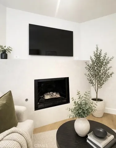 Living room virtually staged