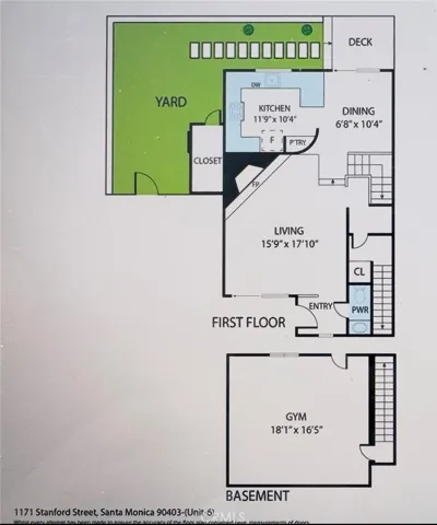 Main floor outdoor space is private yard, and deck.
Gym space can be converted back to garage space. Unit still has 2 additional subterranean parking spots.