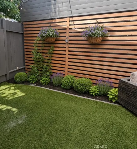 Virtually staged flower wall.