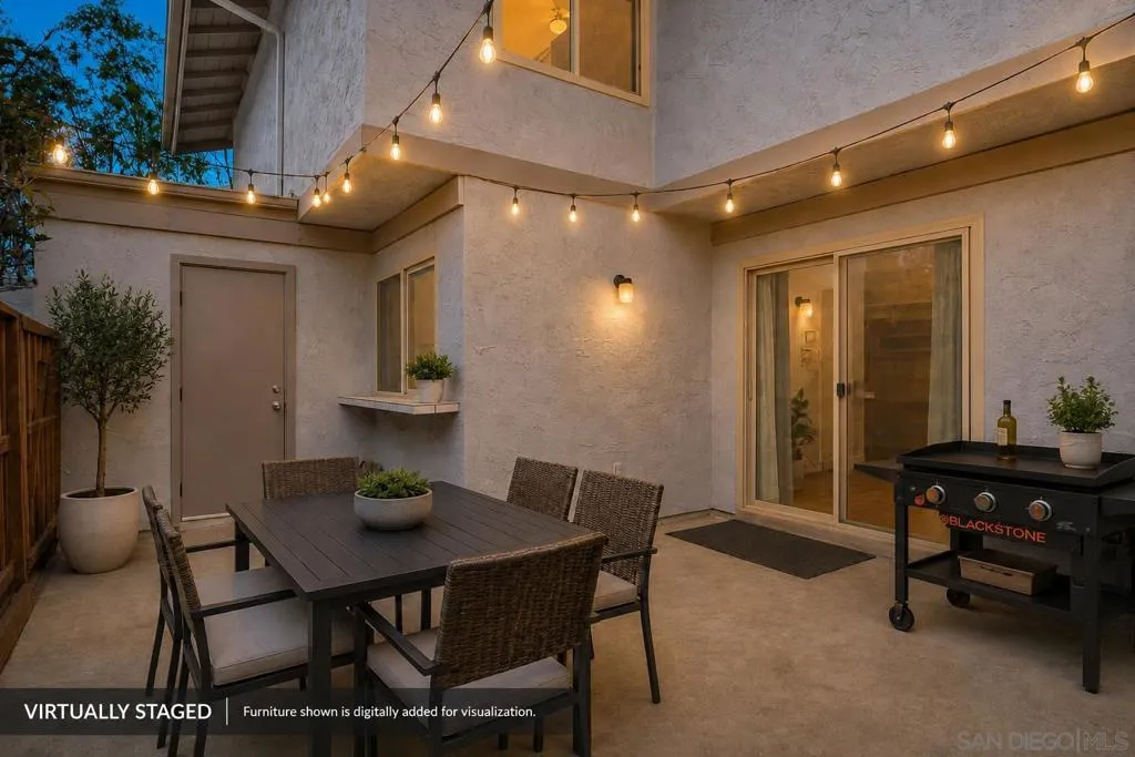 Private Enclosed Spacious Backyard Patio—ideal for entertaining guests or casual family events.