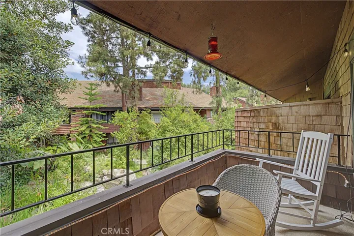 Down Stairs Balcony over looking Pond
