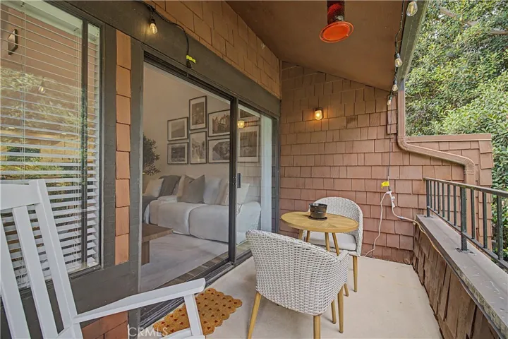 Relaxing Down Stairs Balcony