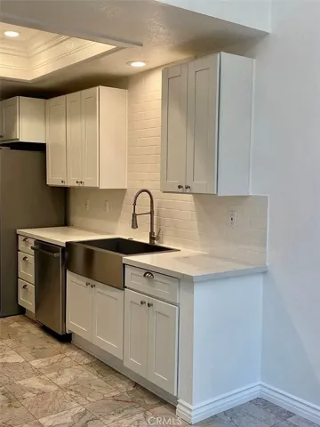 Subway tile backsplash