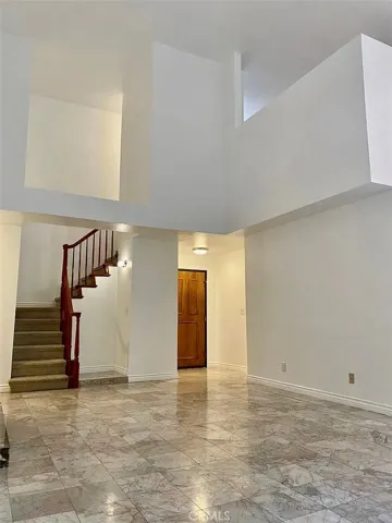 view to front door from patio/balcony