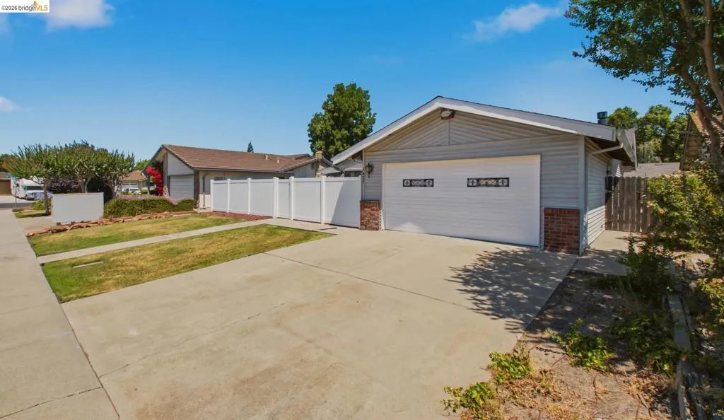Driveway and garage door