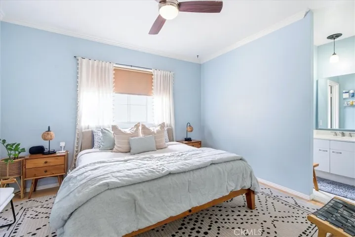 Bedroom view with soft natural light and neutral tones