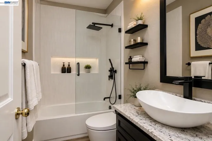 Shower glass reimagined by AI.