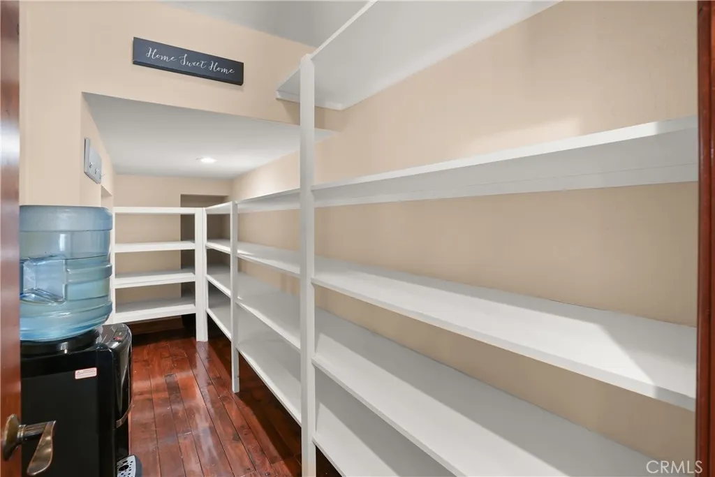 Generous walk-in pantry.
