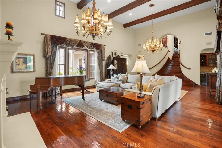 Spacious great room offering seamless indoor-outdoor flow, abundant natural light, and timeless finishes throughout.