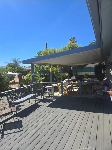 large sun and shade patio, made from weather-resistant materials