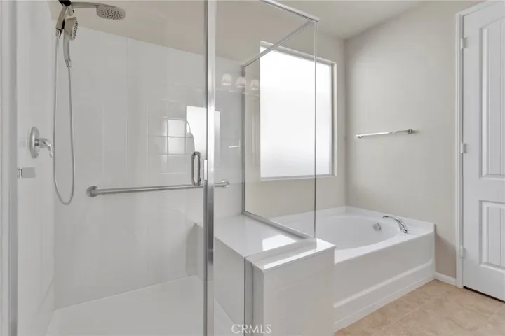 Soaking Tub and Walk In Shower with Seat