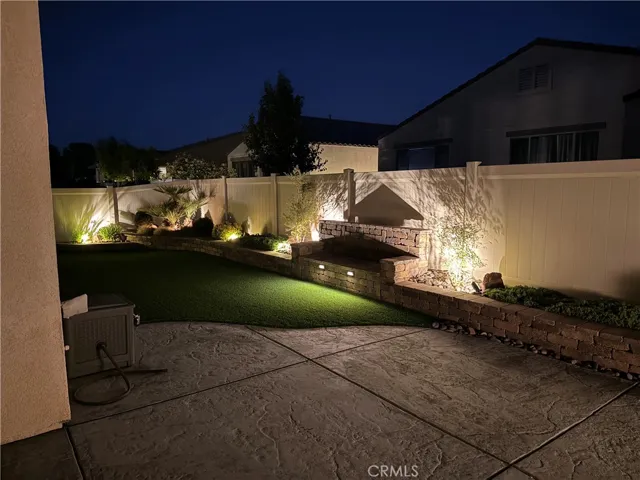 Beautiful Evening Lights in the Backyard