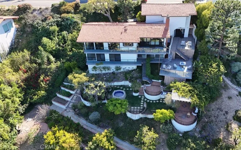Back Elevation & Backyard Aerial View