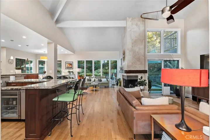 Family Room Opens to Bar and Kitchen