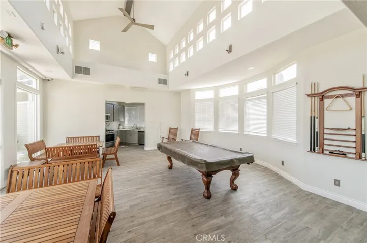 HOA Clubhouse offers pool table, cooking area and relaxation space