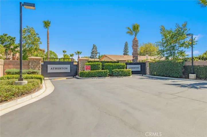 Gated Atherton Square community entrance