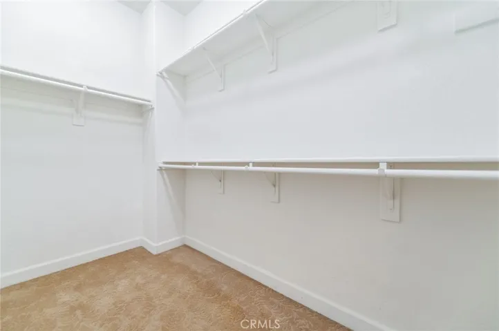 two generous walk-in closets