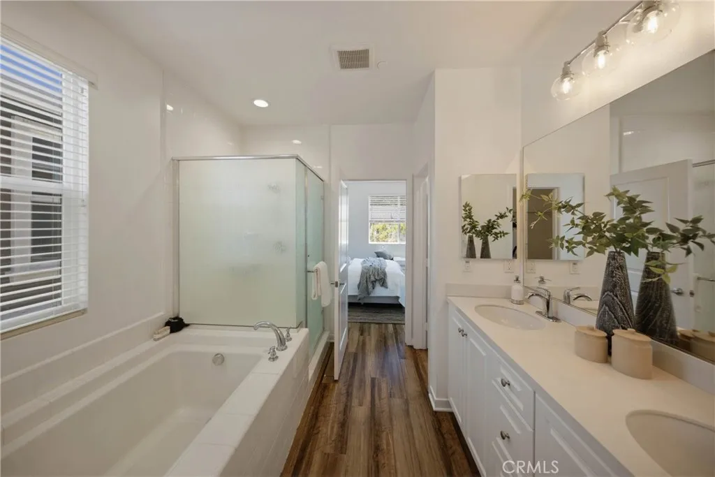 Primary bathroom door for privacy