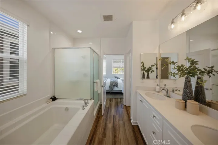 Primary bathroom door for privacy