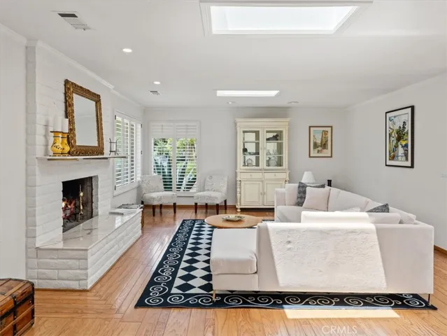 Skylights provide extra lighting in the living areas.