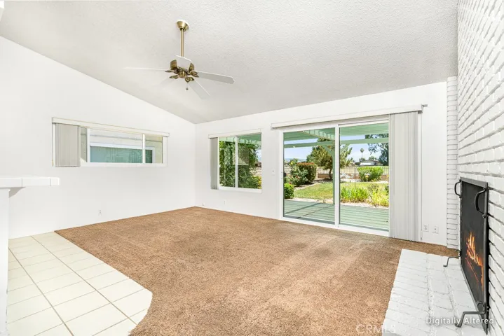 Family room with access to backyard