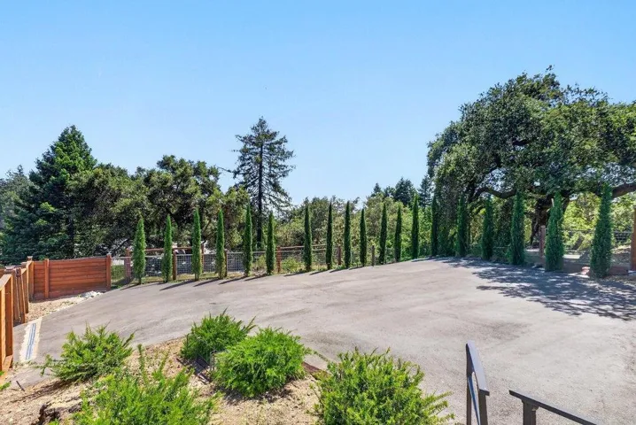 Lower parking lot for extra vehicles or party parking