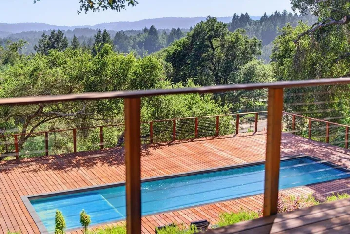 Upper railing view of pool