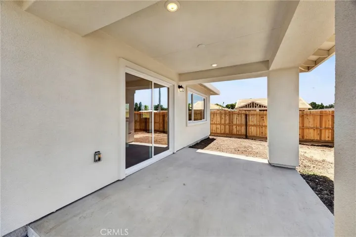 built in covered patio