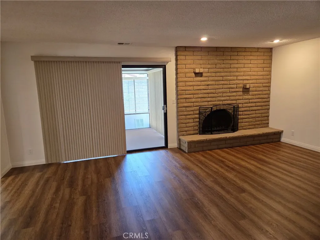 Family room with fireplace