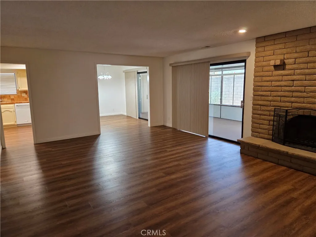 Family room with nearby kitchen and nook