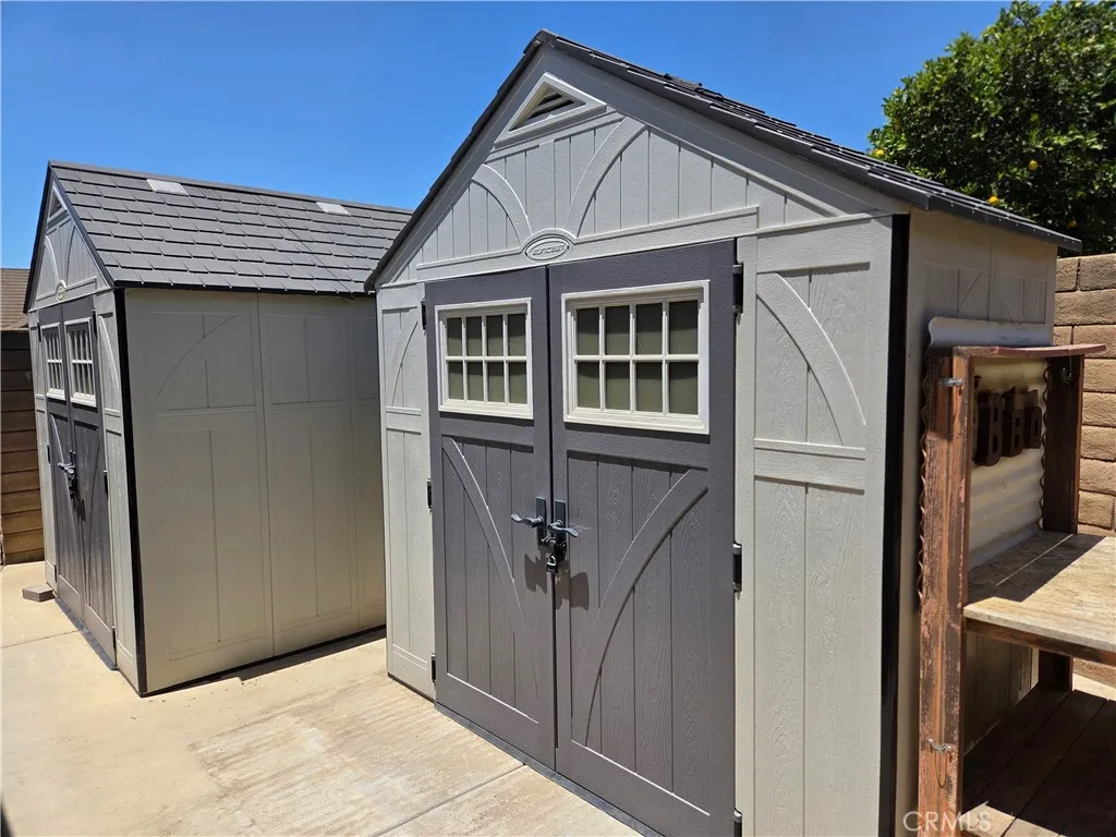 Two outdoor sheds