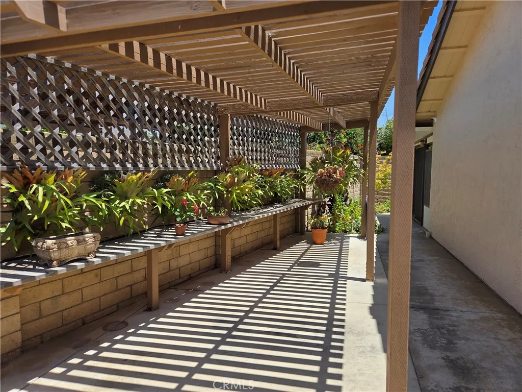 Arbor on north side of yard perfect for shade plants