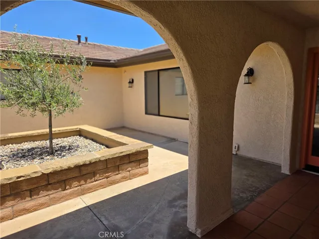 Gated private front patio