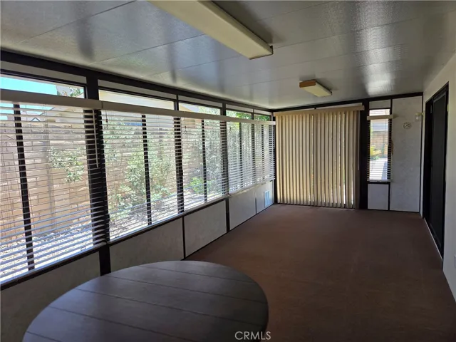 Enclosed patio looking south