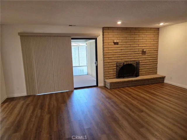 Family room with fireplace