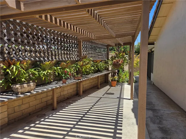 Arbor on north side of yard perfect for shade plants