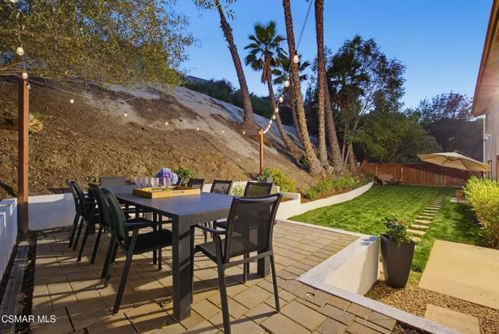 Backyard Dining Area -Twilight