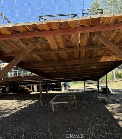 Underside of the raised deck