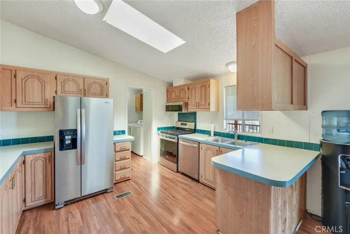 Kitchen with extra cabinet space