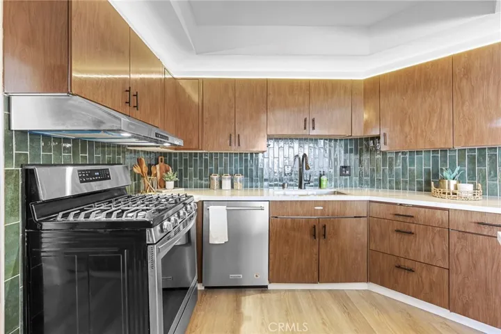 Updated kitchen with modern touches.