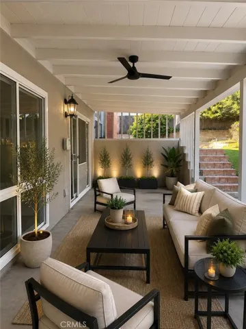 AI generated staging- patio