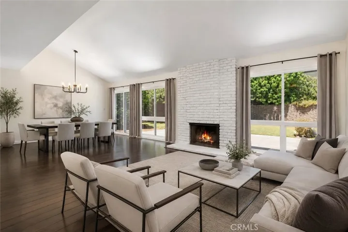 AI generated staging- formal dining and living room area