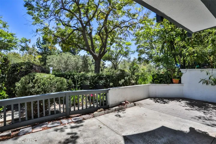 Large patio.