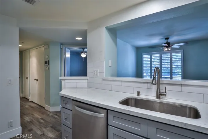 Newer stainless-steel appliances.