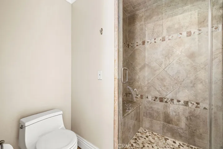 Master Bath with walk-in shower and Steamer