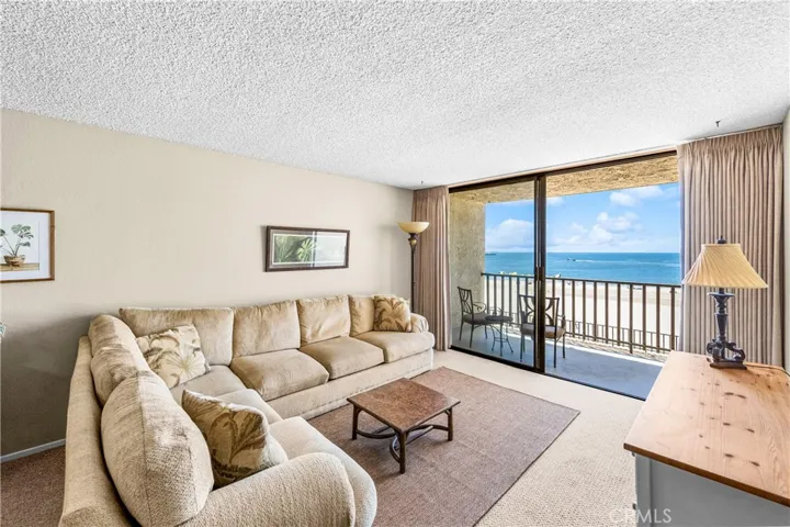 Roomy balcony off living room