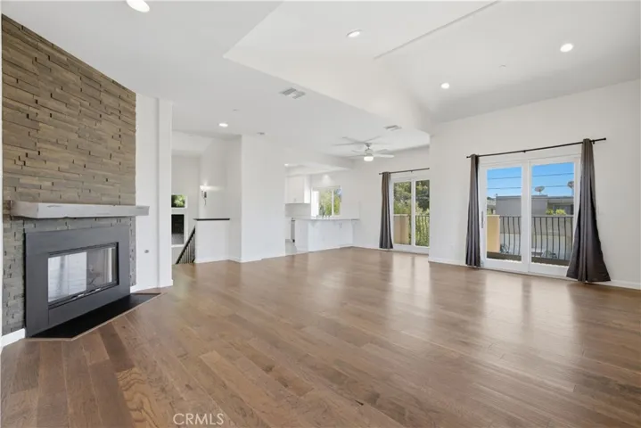 Living Space with Vaulted Ceiling