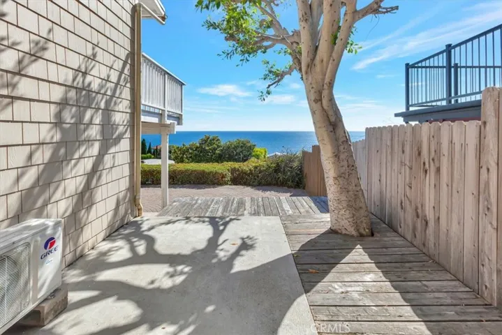 Patio area beside home.