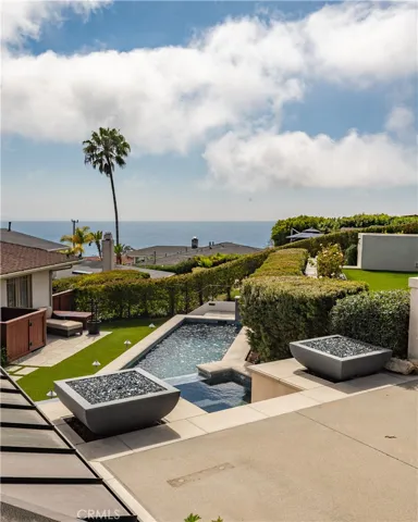 pool and spa from upper level with ocean view